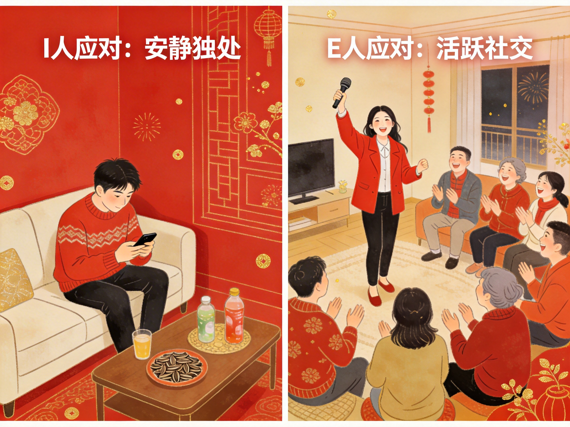 《谁懂啊！过年社交的MBTI生存攻略：I人隐身指南+E人省电技巧》
