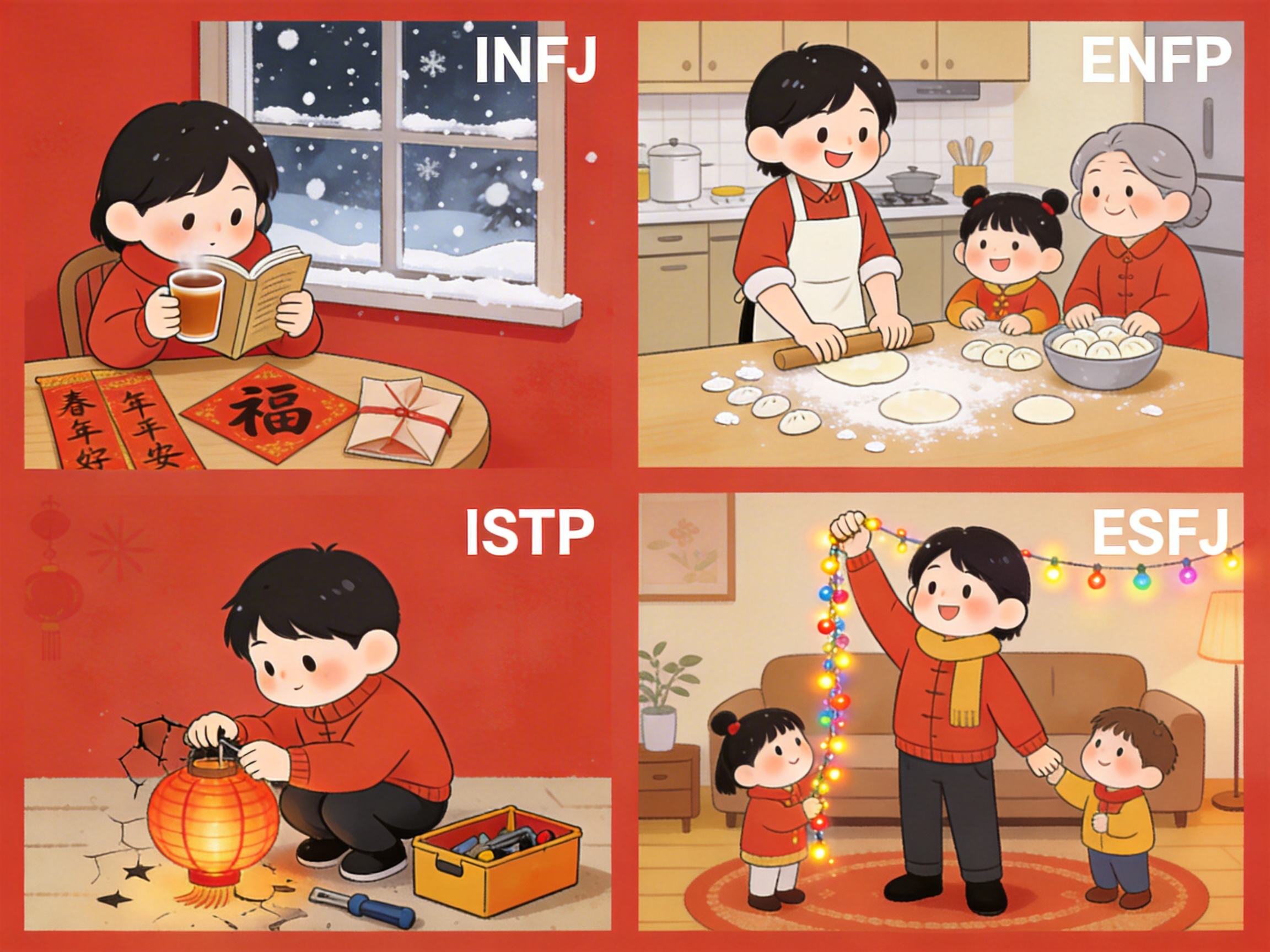  小年到！I人躲厨房E人串亲戚？MBTI给你的「自在过年指南」