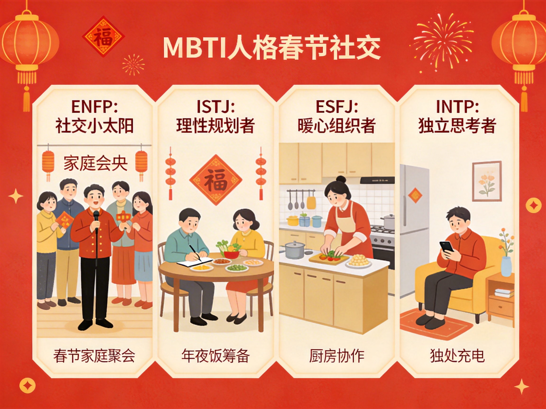 《测一测｜大年初一，你的MBTI人格在春节社交里是哪种生存模式？》