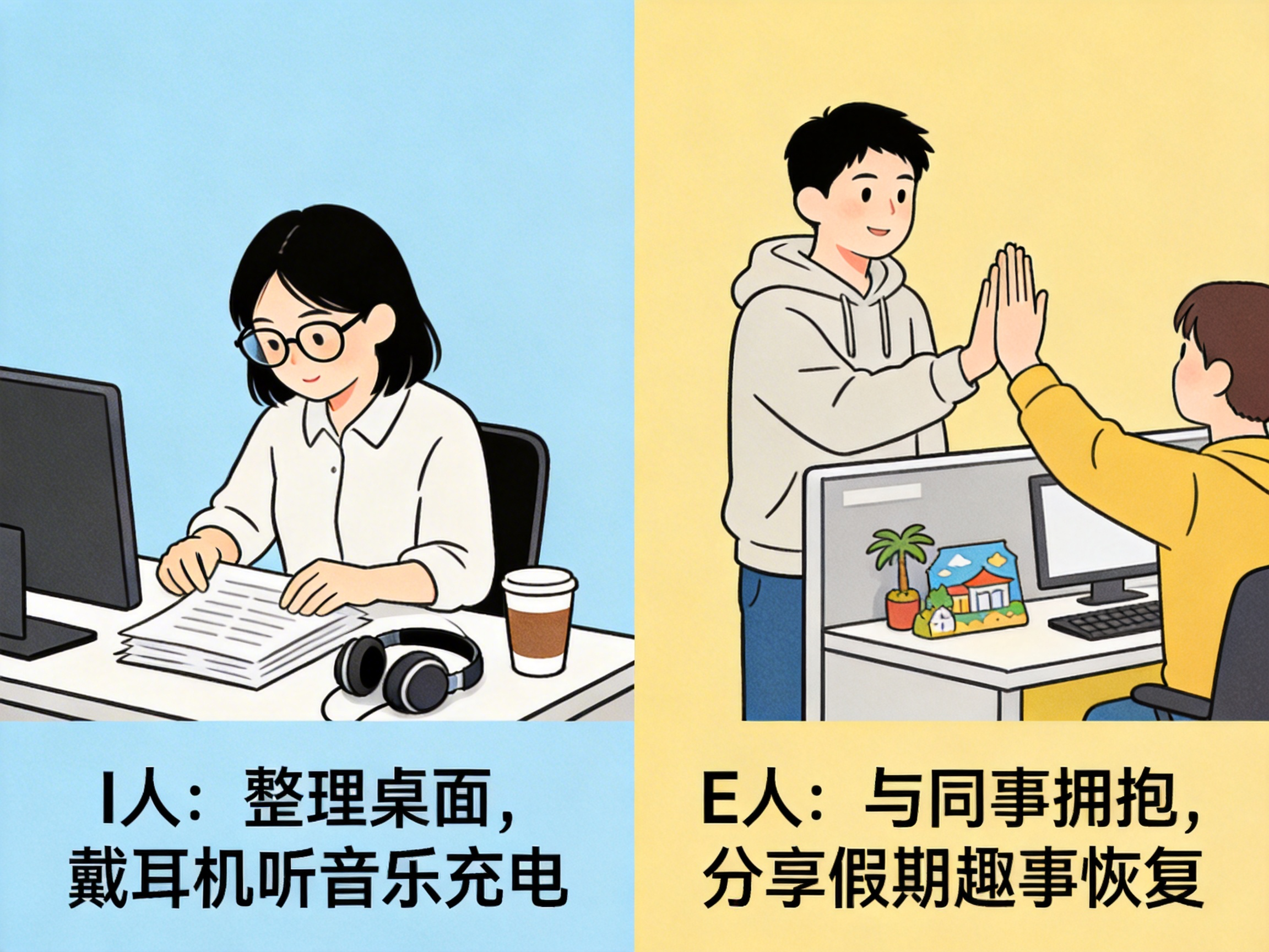  初五返工预警！I人躲厕所“充电”，E人已经约饭攒局？MBTI教你精准重启状态✨